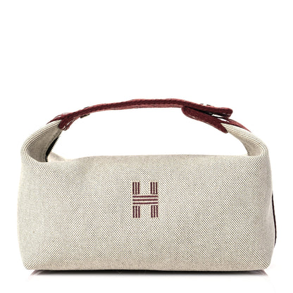 Hermes Canvas Small Bride-A-Brac Natural Rouge H 1 of 9