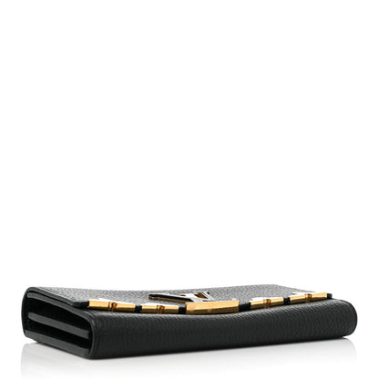 Louis Vuitton Taurillon Embellished Capucines Long Wallet Black 4 of 11