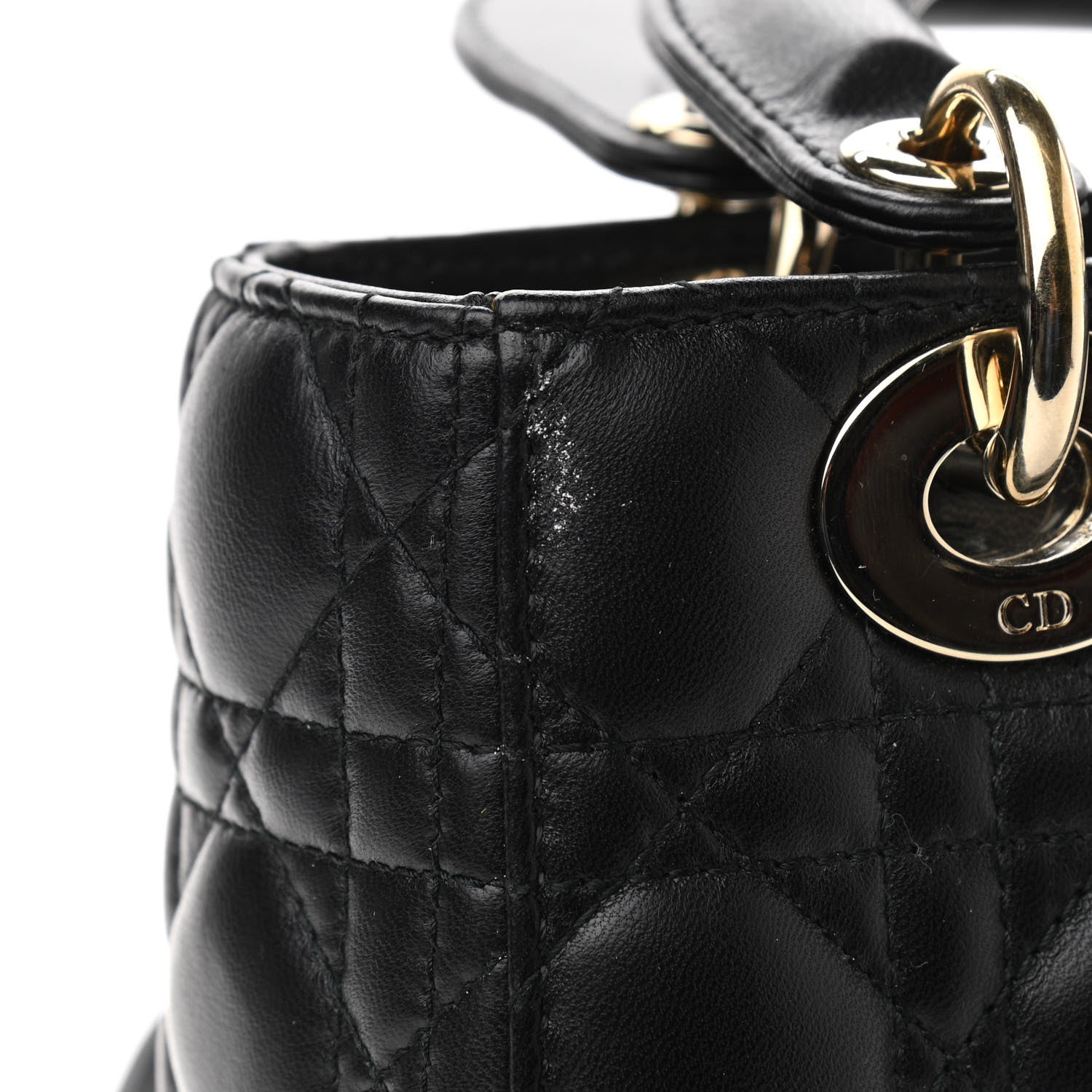 Christian Dior Lambskin Cannage Small Lucky Badges My Lady Dior Black 11 of 14