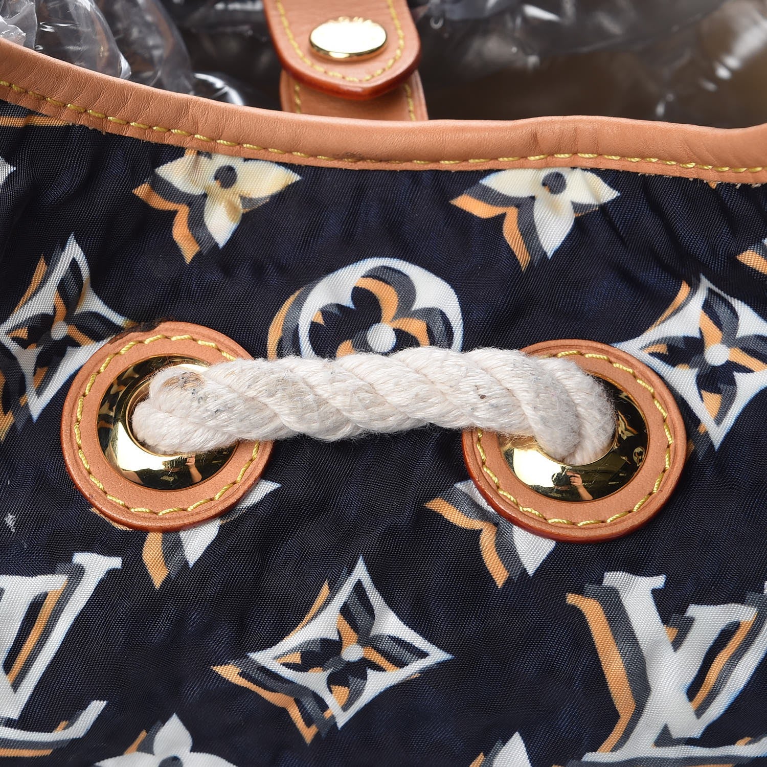 Louis Vuitton Nylon Monogram Cruise Bulles MM Navy 8 of 8