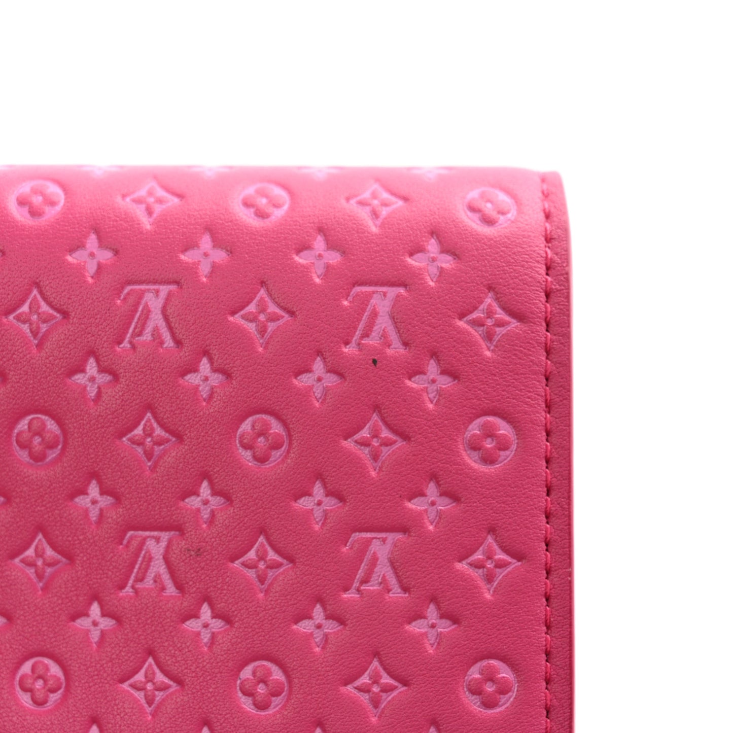 Calfskin Nanogram Embossed Victorine Wallet Rose