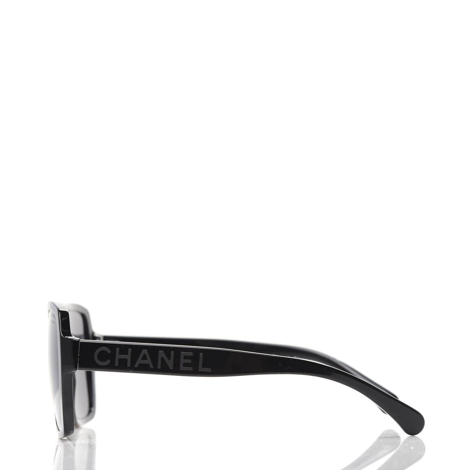 Chanel Acetate Polarized Square Sunglasses 5408 Black 3 of 8
