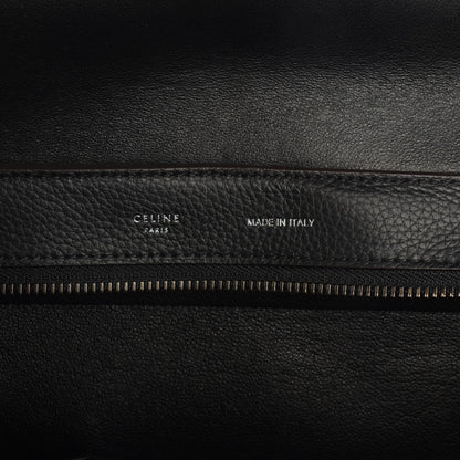 Celine Drummed Calfskin Suede Medium Trapeze Black 6 of 8