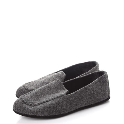 Prada Felt Slippers Loafers 37 Anthracite 3 of 12