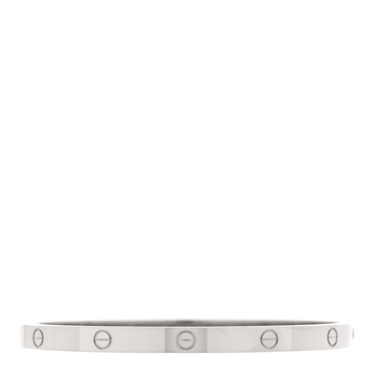 Cartier 18K White Gold Medium LOVE Bracelet 18 1 of 7