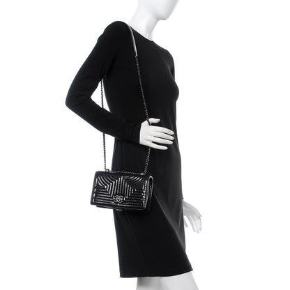 Chanel Glazed Calfskin Quilted Small Korean Garden Flap Black 2 of 9