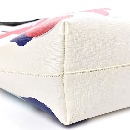 Fendi Vitello Elite Roma Print Signature Roll Tote White Multicolor 8 of 15