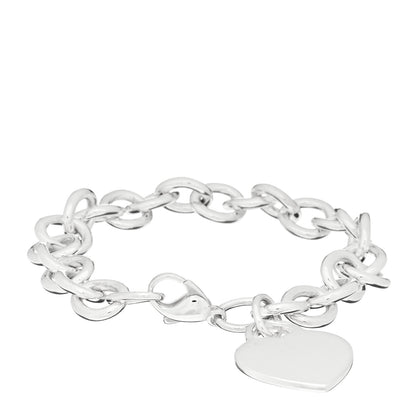 Tiffany Sterling Silver Heart Tag Charm Bracelet 1 of 4