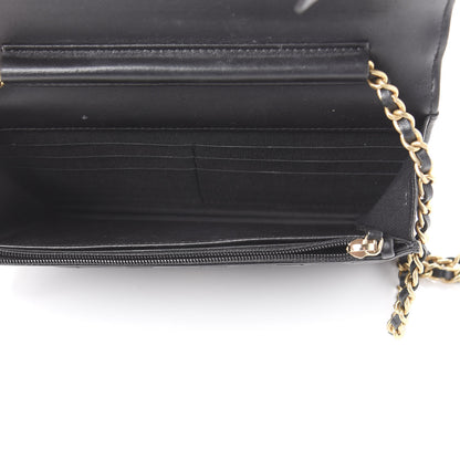 Chanel Calfskin Quilted Boy Wallet On Chain WOC Black 4 of 10