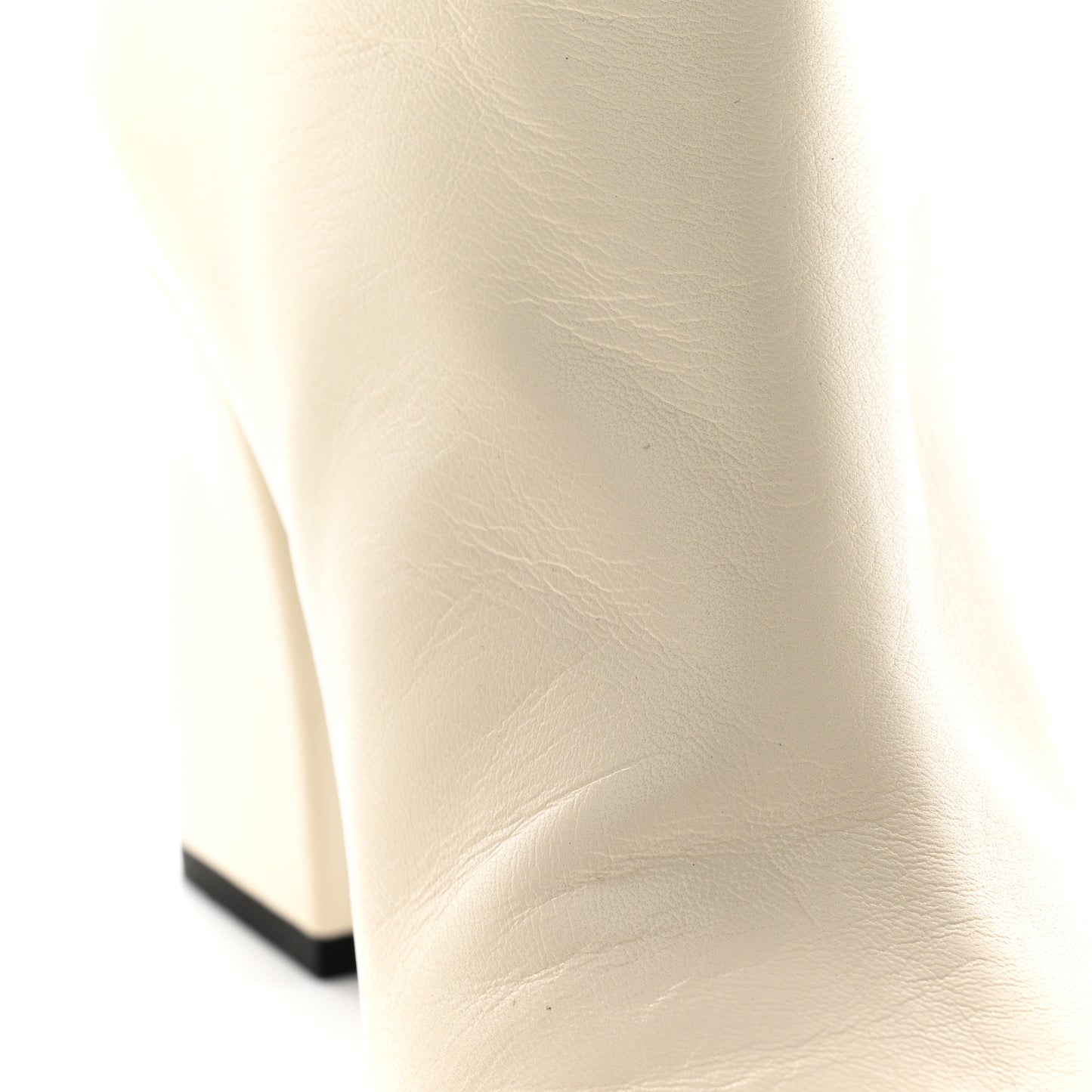 Lambskin Grosgrain Triangle & Collar 90 Ankle Boots 38 Ivory Black