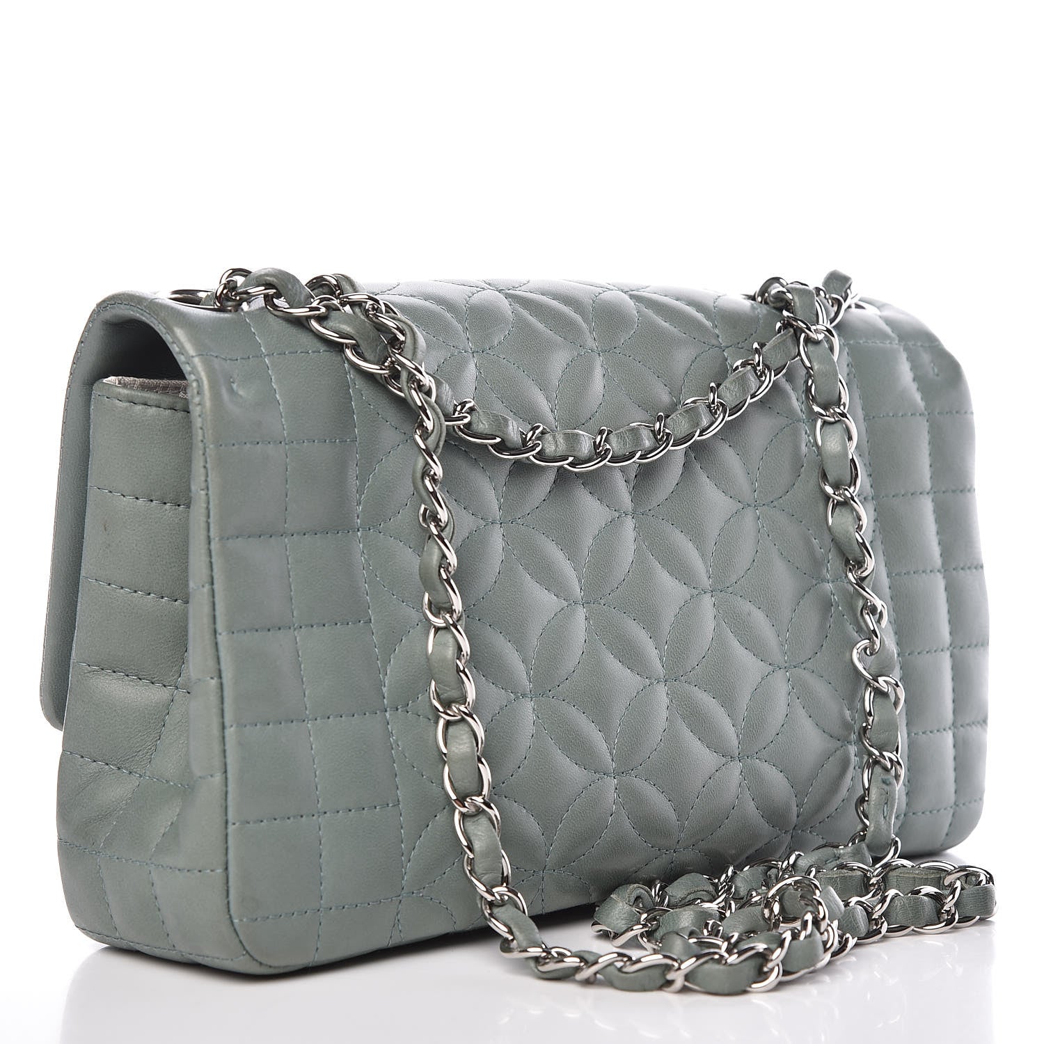 Chanel Lambskin Quilted Lady Graphic Flap Green 3 of 11