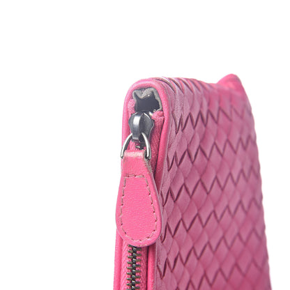 Bottega Veneta Nappa Intrecciato Flat Zip Pouch Rosa Shock 7 of 9
