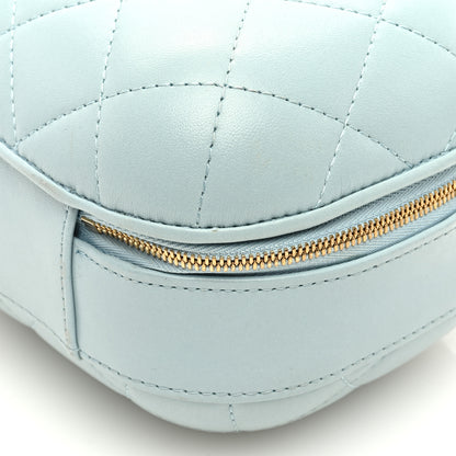Chanel Lambskin Quilted Small CC Bubble Vanity Case With Chain Light Blue 10 of 10