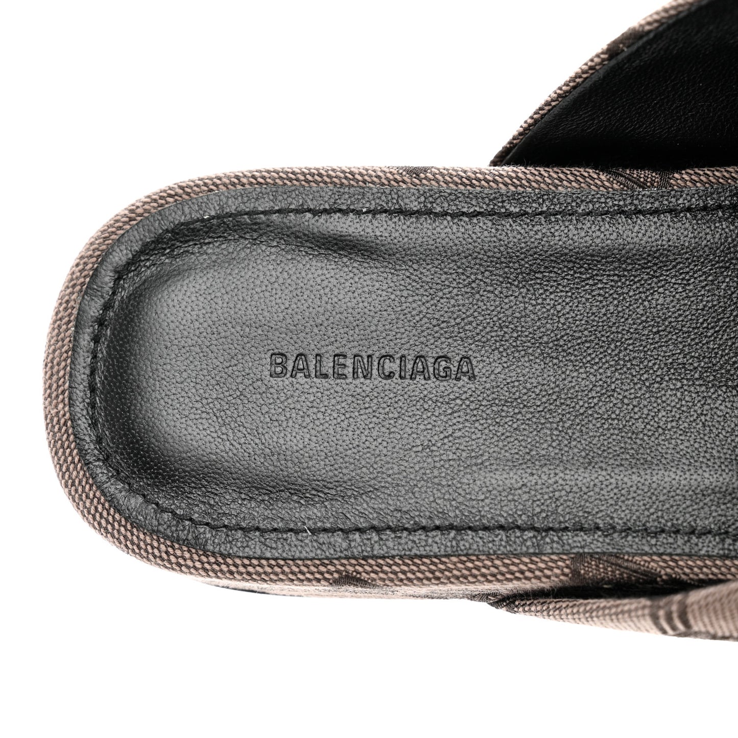 Jacquard BB Monogram Cosy Mules 37 Dark Mink Grey Dark Brown