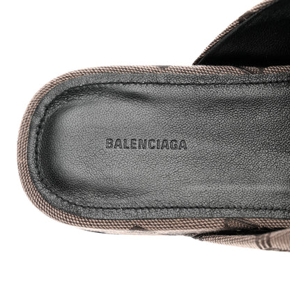 Balenciaga Jacquard BB Monogram Cosy Mules 37 Dark Mink Grey Dark Brown 7 of 9