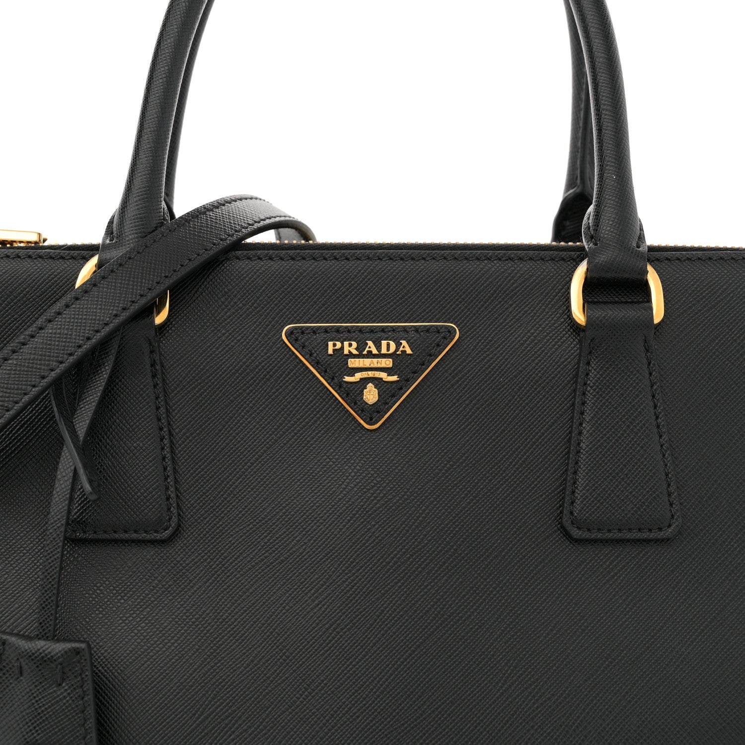 Prada Saffiano Lux Large Galleria Double Zip Tote Black 9 of 14