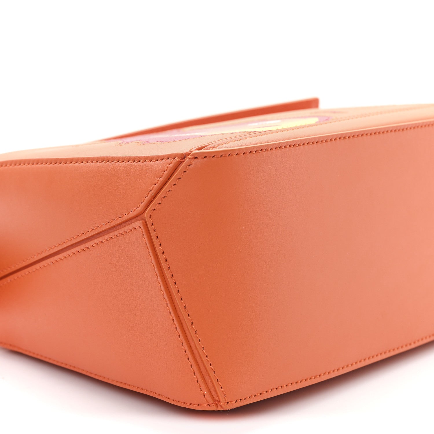 Loewe X HOWLS MOVING CASTLE Satin Calfskin Small Calcifer Puzzle Orange 8 of 10