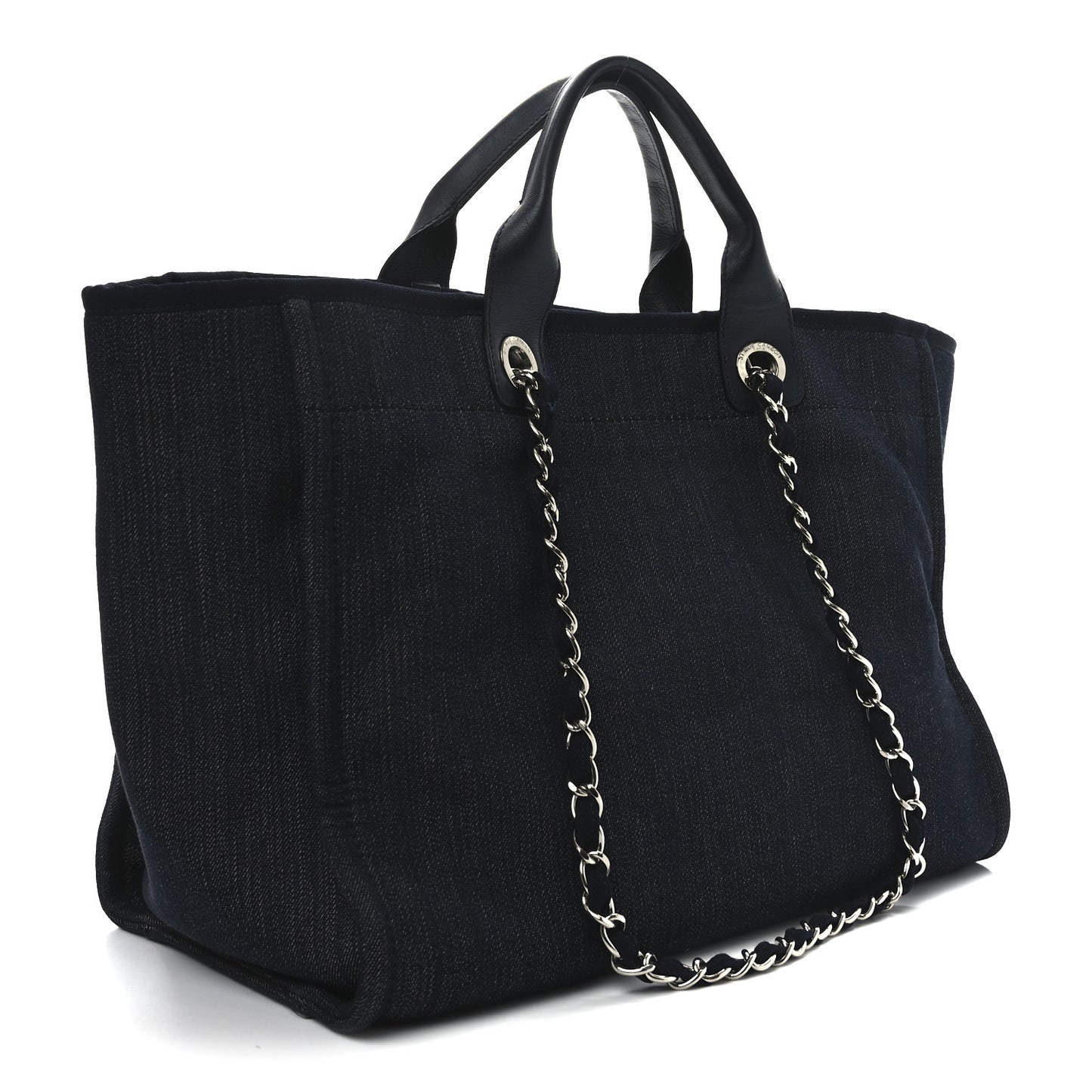 Denim Large Deauville Tote Dark Blue
