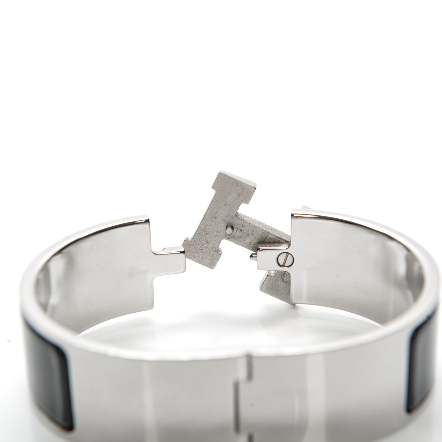 Enamel Wide Clic Clac H Bracelet PM Black