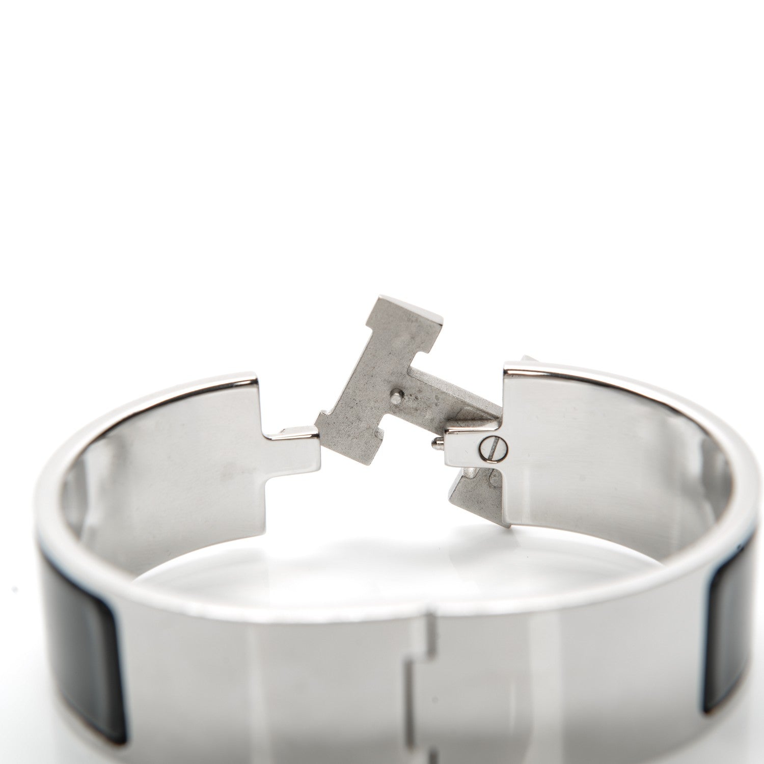 Hermes Enamel Wide Clic Clac H Bracelet PM Black 4 of 5