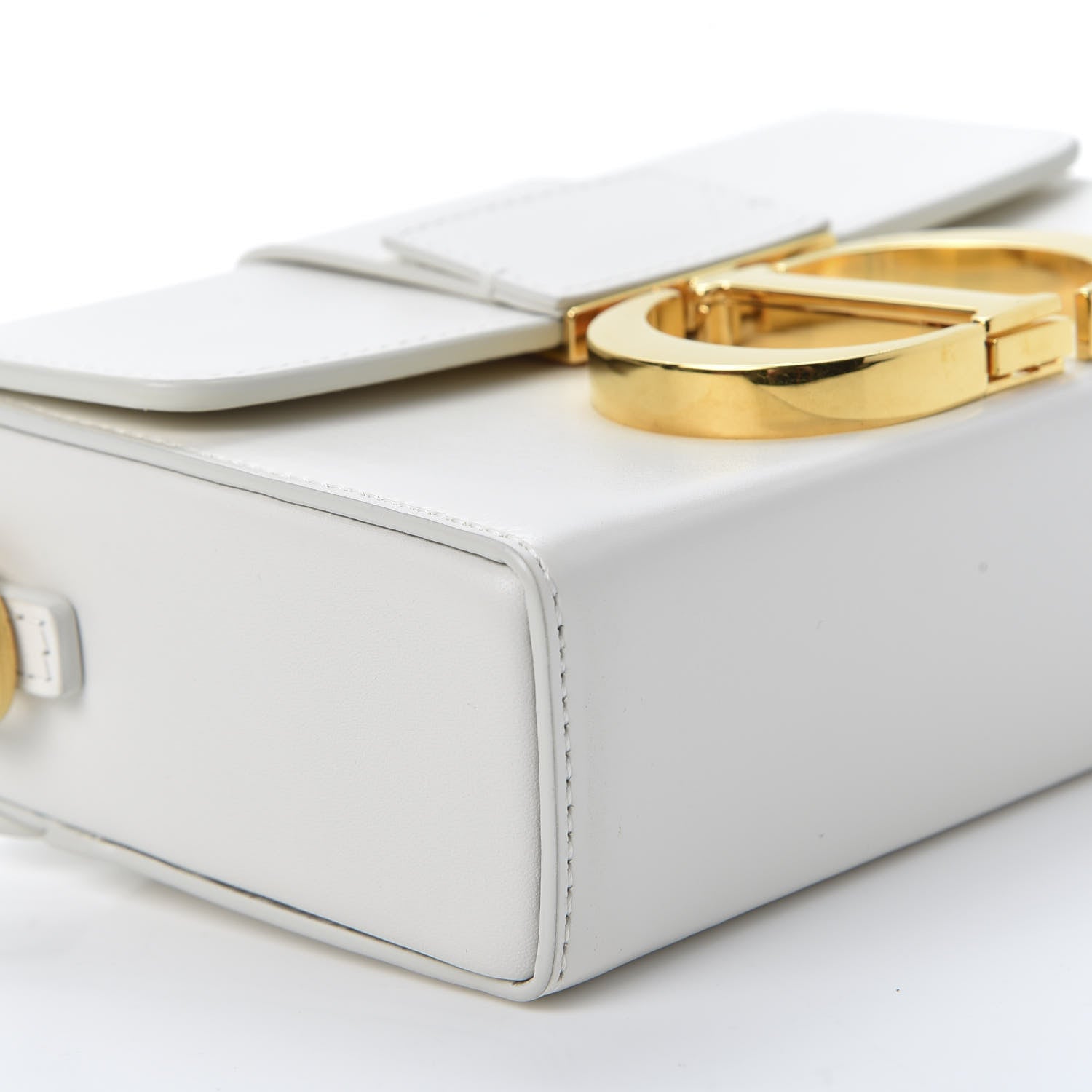 Christian Dior Smooth Calfskin 30 Montaigne Box Bag White 5 of 9