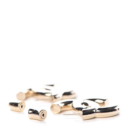 Chanel Metal CC Earrings Gold 3 of 5