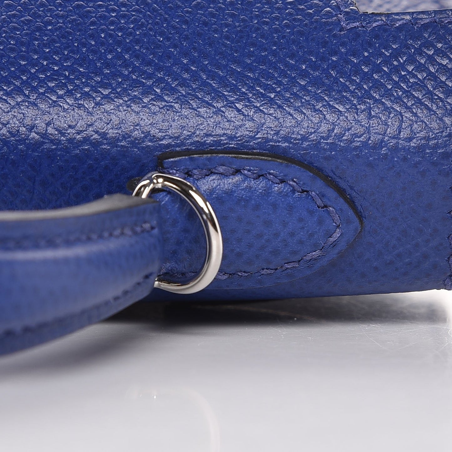 Epsom Mini Kelly Sellier 20 Bleu Electrique