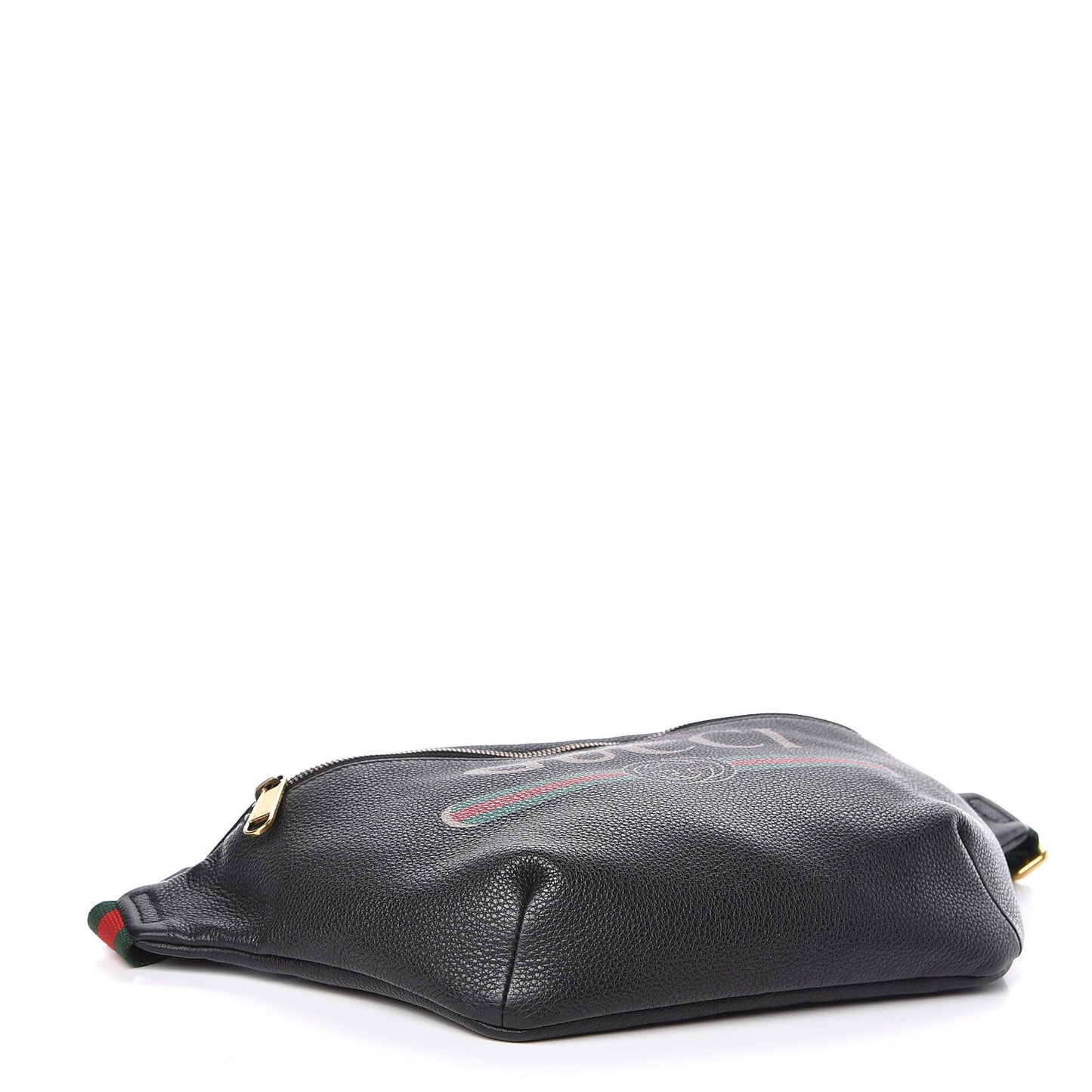 Grained Calfskin Logo Belt Bag Black