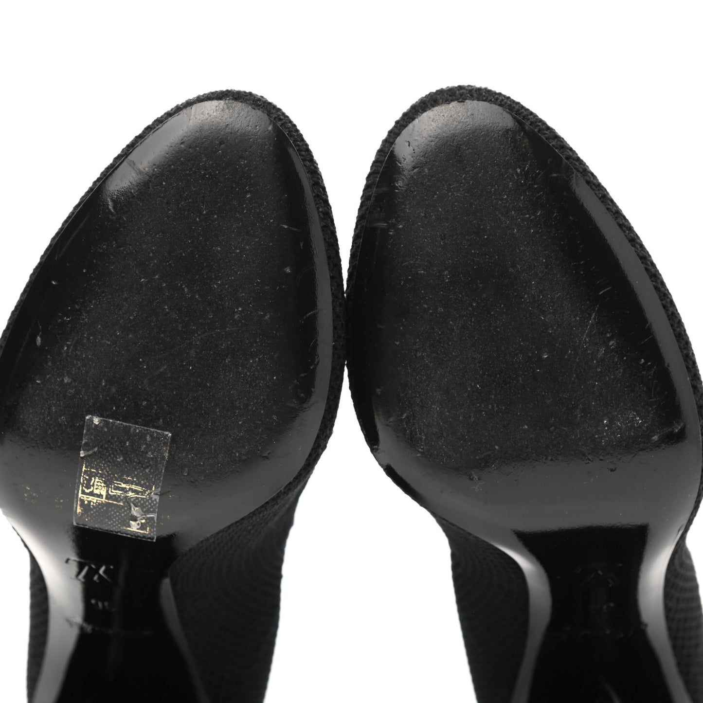 Monogram Stretch Fabric Silhouette Ankle Boots 36 Black