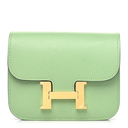 Hermes Epsom Constance Slim Wallet Vert Criquet 3 of 13