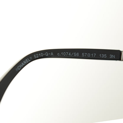 Chanel Acetate Lambskin Chain Square Sunglasses 5210-Q Black 4 of 6