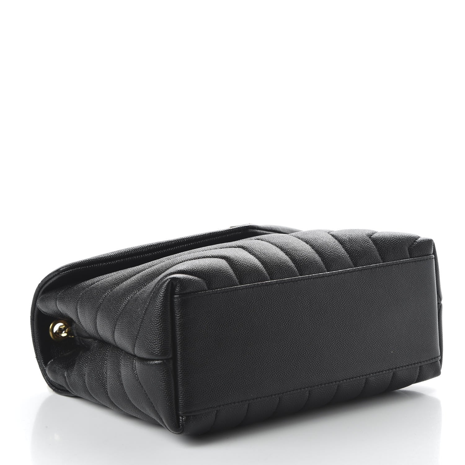 Saint Laurent Grain de Poudre Calfskin Y Quilted Monogram Small Loulou Chain Satchel Black 7 of 17