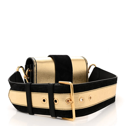 Burberry Metallic Calfskin Small Madison Buckle Bag Gold 3 of 15