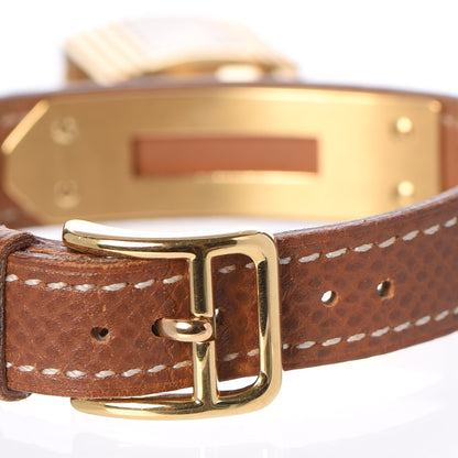Hermes Stainless Steel Courchevel 20mm Kelly Cadena Quartz Watch Gold 4 of 8