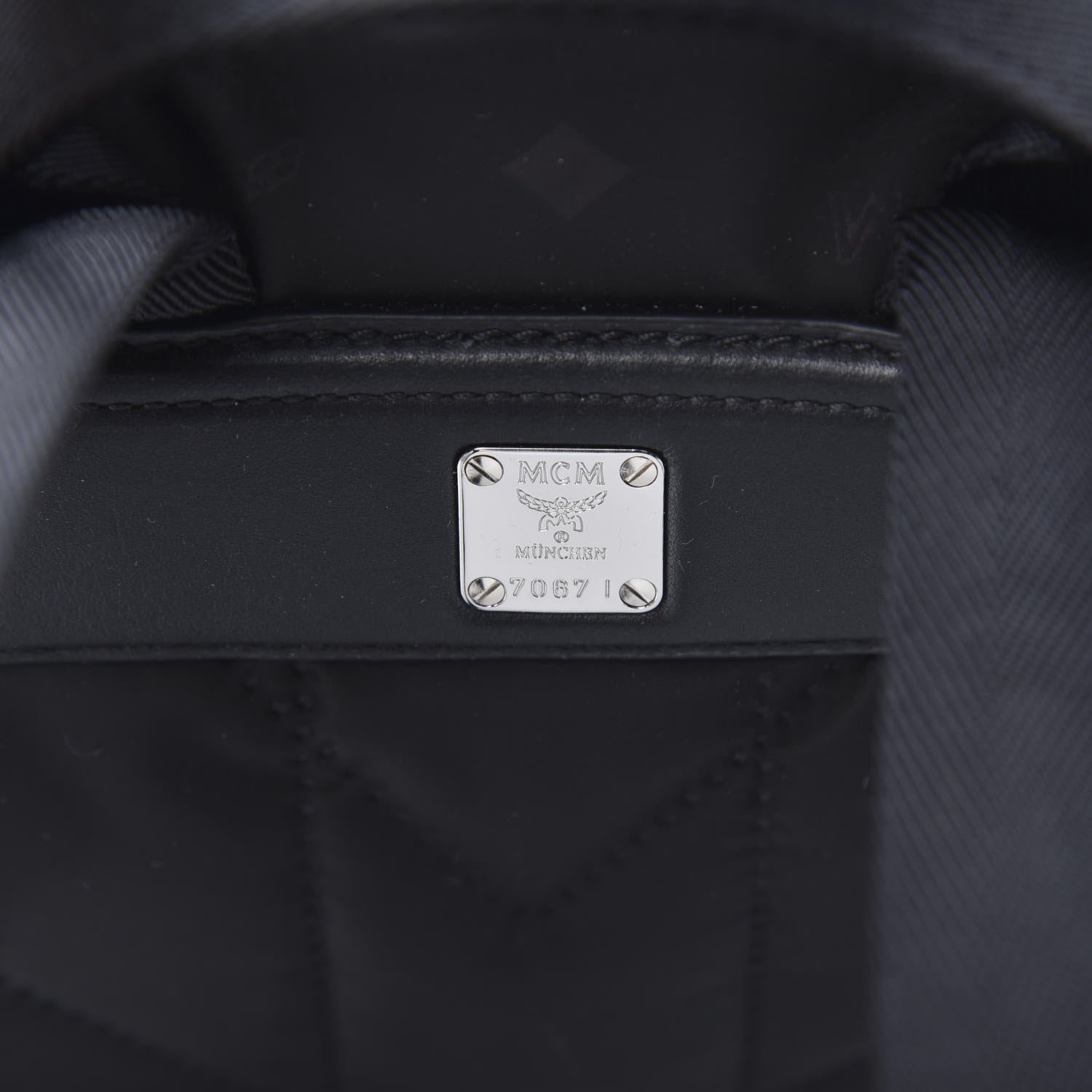 MCM Nylon Monogram Small Tivitat Two-Pocket Backpack Black 10 of 10