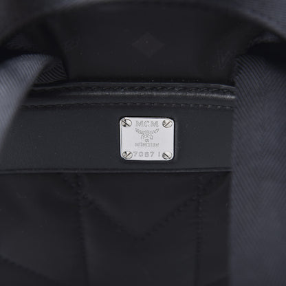 MCM Nylon Monogram Small Tivitat Two-Pocket Backpack Black 10 of 10