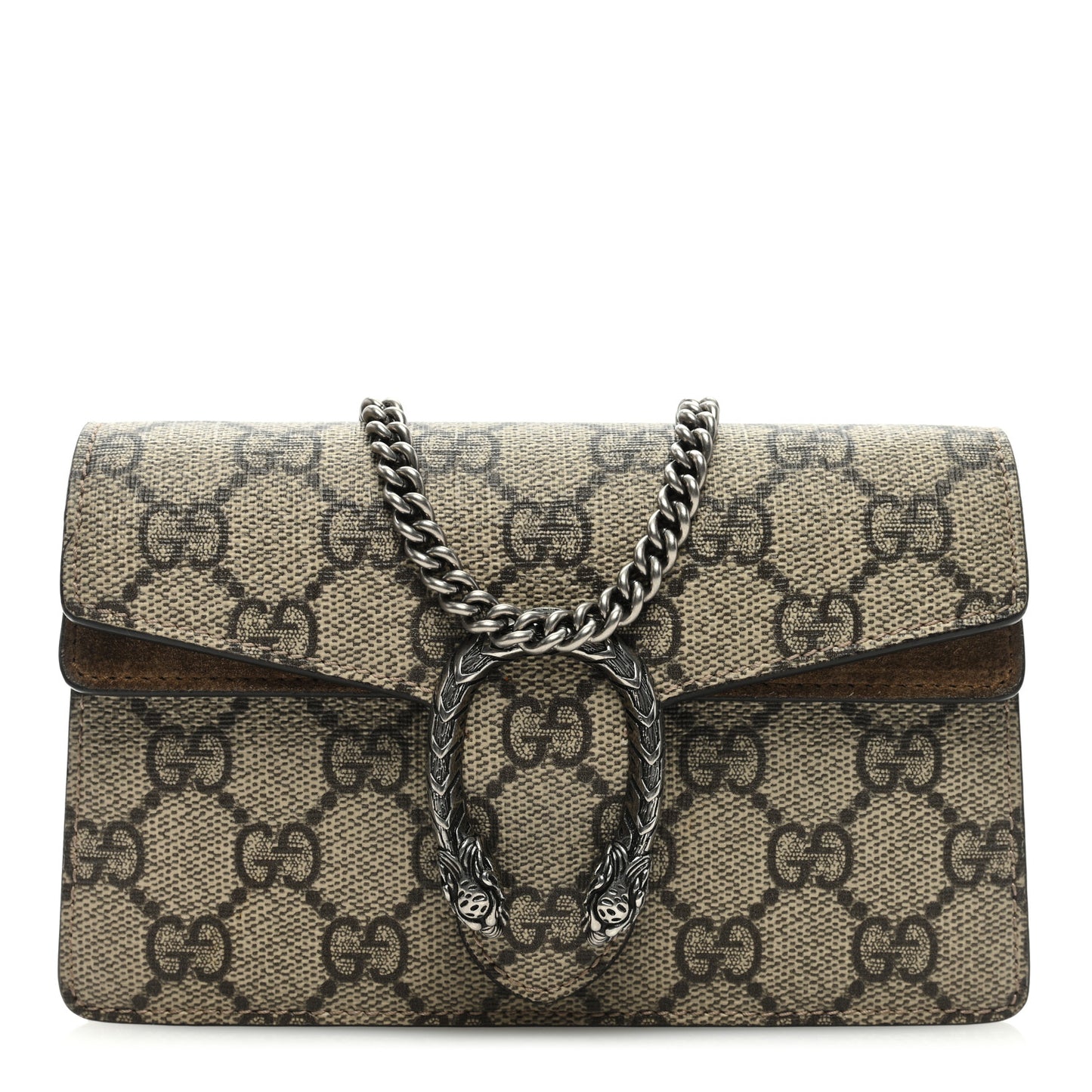 GG Supreme Monogram Super Mini Dionysus Shoulder Bag Taupe