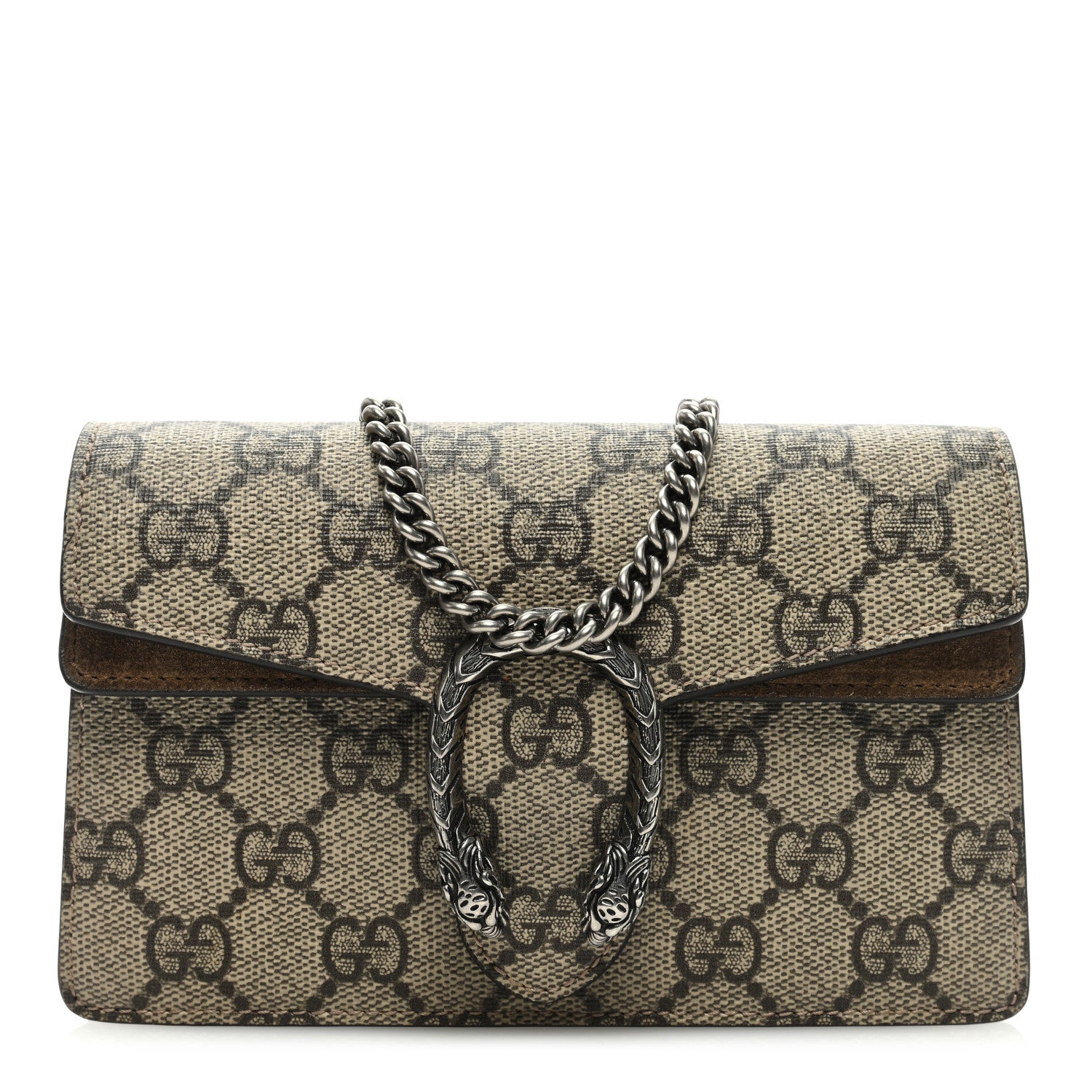 Gucci GG Supreme Monogram Super Mini Dionysus Shoulder Bag Taupe 2 of 17