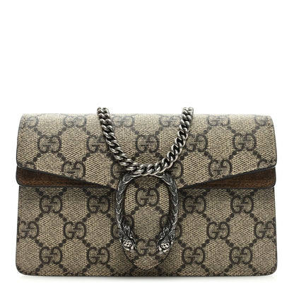 Gucci GG Supreme Monogram Super Mini Dionysus Shoulder Bag Taupe 2 of 17