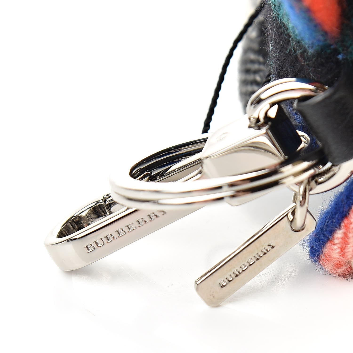 Burberry Cashmere Studded Dave The Fox Bag Charm Navy Multicolor 3 of 3