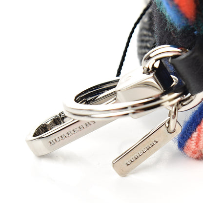 Burberry Cashmere Studded Dave The Fox Bag Charm Navy Multicolor 3 of 3