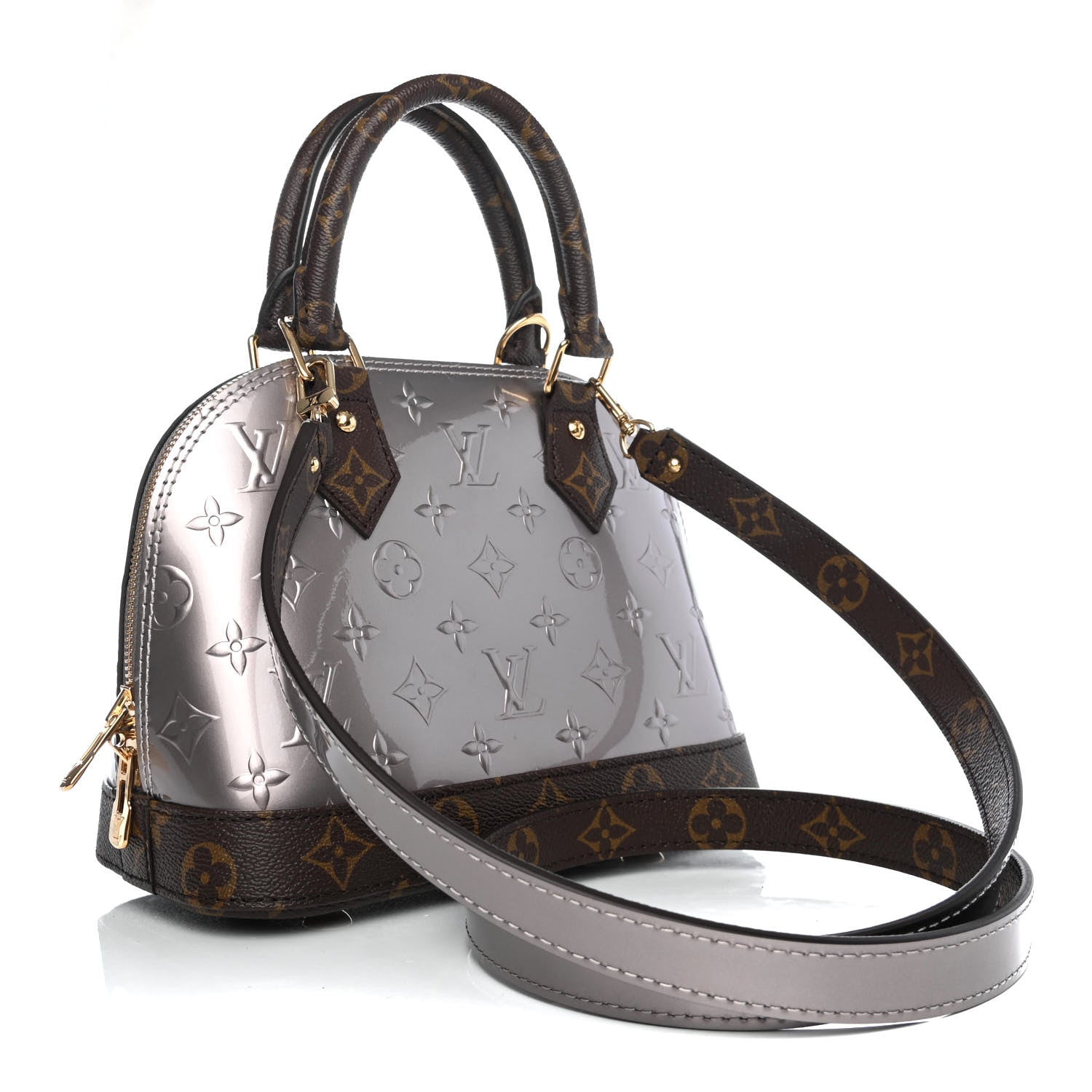 Louis Vuitton Vernis Epi Monogram Alma BB Champagne Metallise 2 of 4