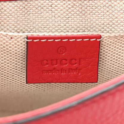Gucci Pebbled Calfskin Small Soho Flap Crossbody Red 6 of 10