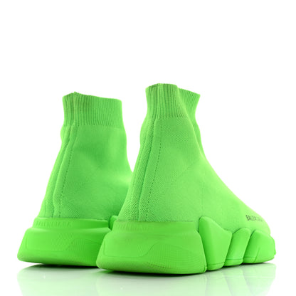 Balenciaga Technical 3D Recycled Knit Mens Speed 2.0 Sneakers 39 Monocolor Fluo Green 4 of 9