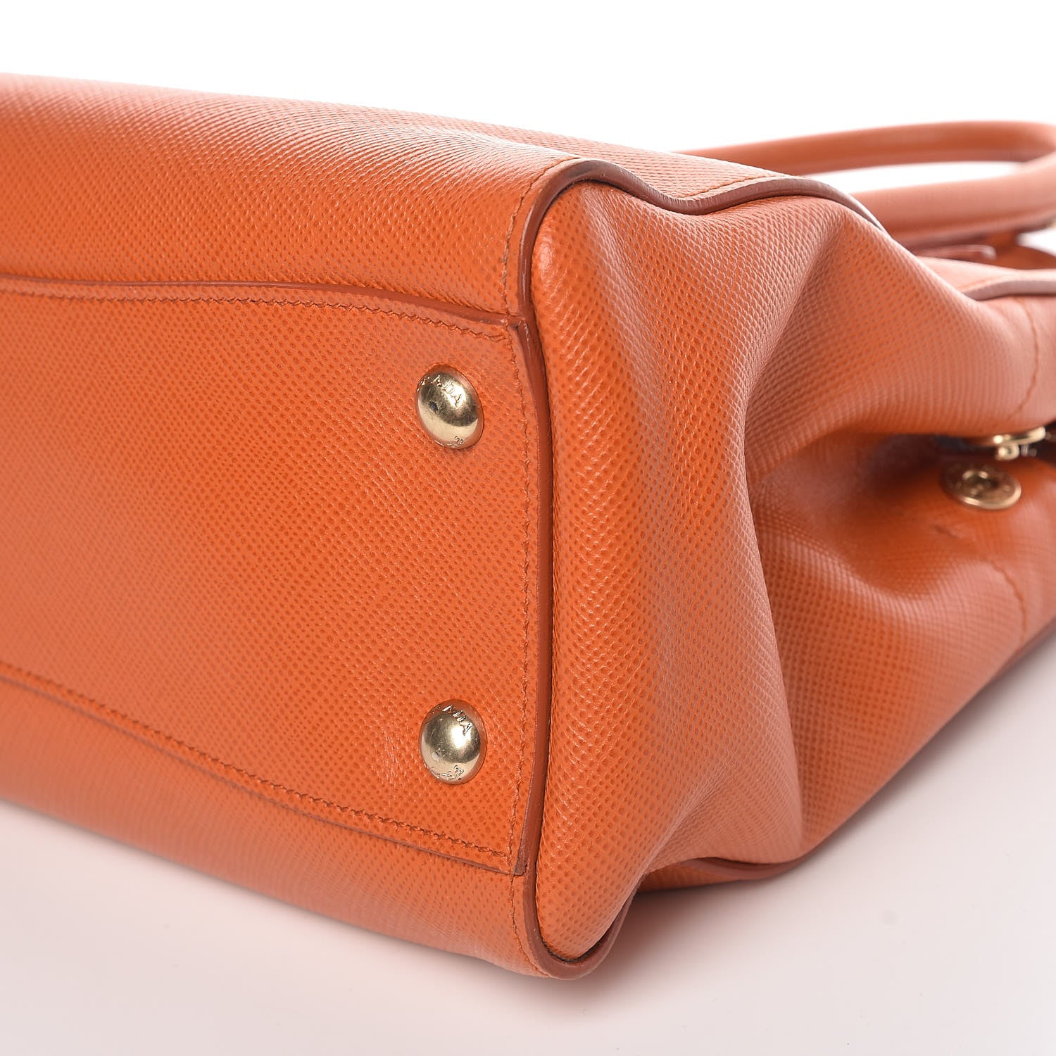 Prada Saffiano Large Double Zip Tote Papaya 12 of 12