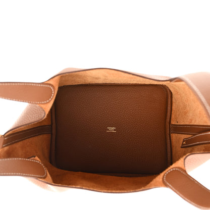 Hermes Taurillon Clemence Picotin Lock 22 MM Gold 5 of 10