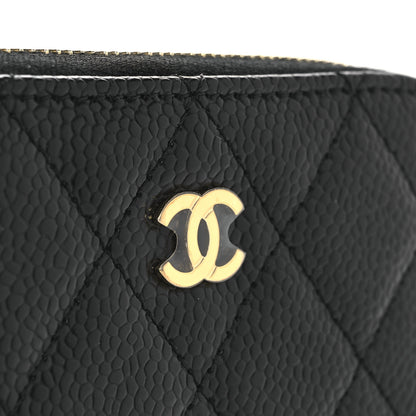 Chanel Caviar Quilted Classic Zipped Coin Purse Black 8 of 9