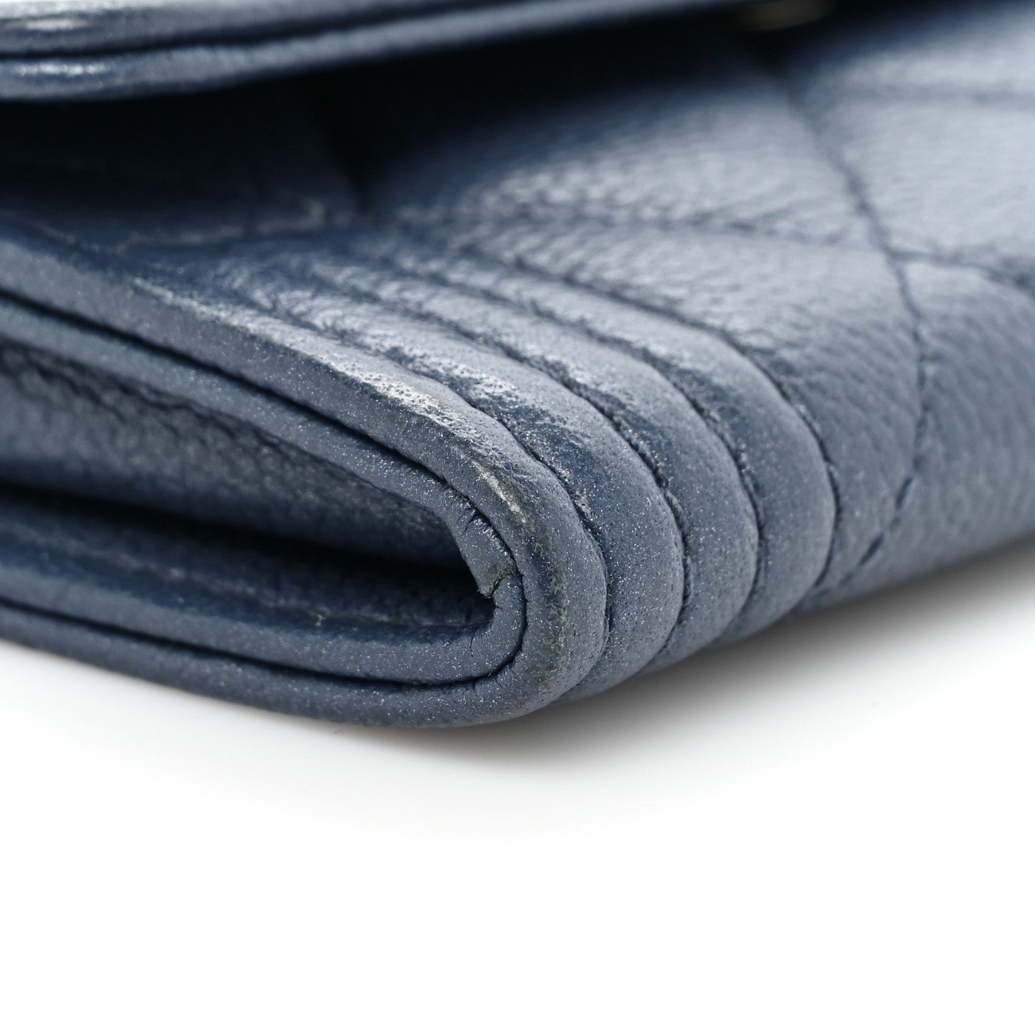 Chanel Caviar Quilted Boy Flap Card Holder Blue 9 of 11