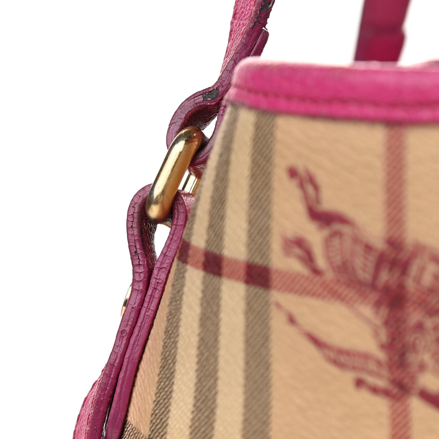 Haymarket Check Medium Canterbury Tote Bright Rhubarb Pink