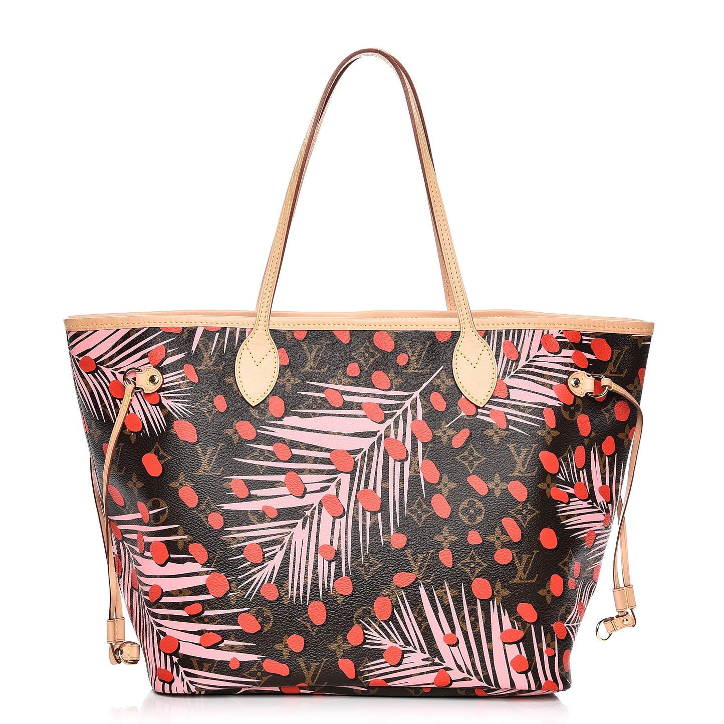 Monogram Jungle Dots Neo Neverfull MM Sugar Pink Poppy